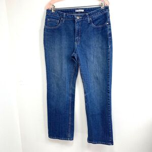 Lee Riders Blue Jeans 12 P 34x28 Relaxed Fit Straight Leg Mid Rise Stretch